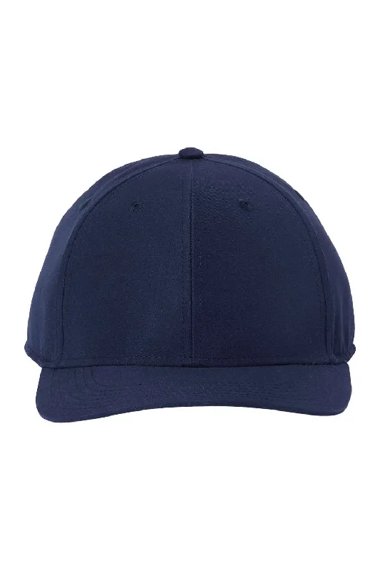 mens hats for active lifestyle-Atlantis Headwear Mens Sustainable Recycled Feel Snapback Hat - Navy Blue