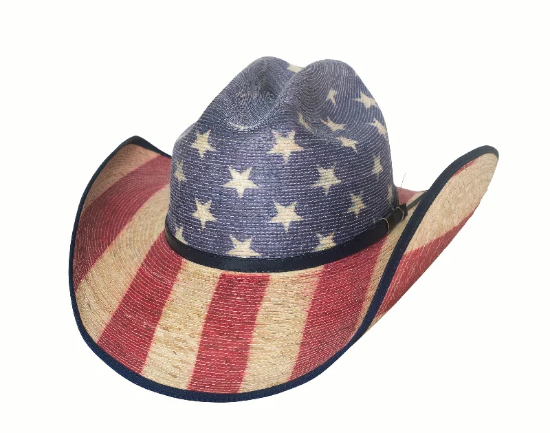 Beanies with high-quality fabrics-Bullhide Star Spangled 20x American Flag Cowboy Hat