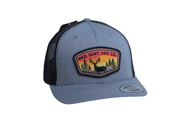 Beanies for sleek designs-Red Dirt Hat Co. - Buck Outdoor Patch - Grey/Blk