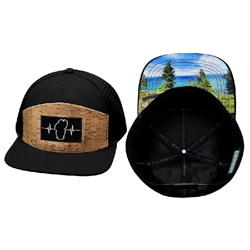 Headbands for matching outfits-Tahoe Hat | Flat Bill | Cork - Black