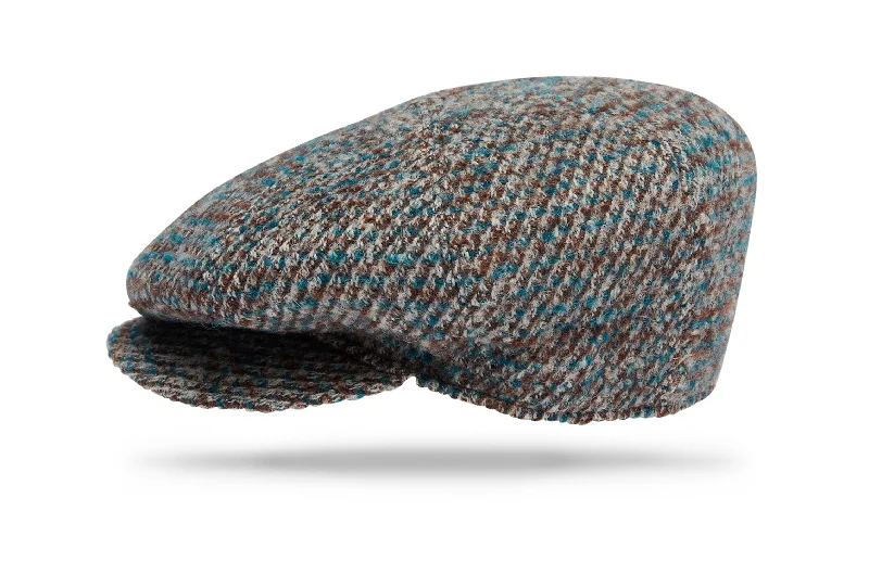 wool beret hats for cold weather-  Wool Apple Jack - Blue/Brown