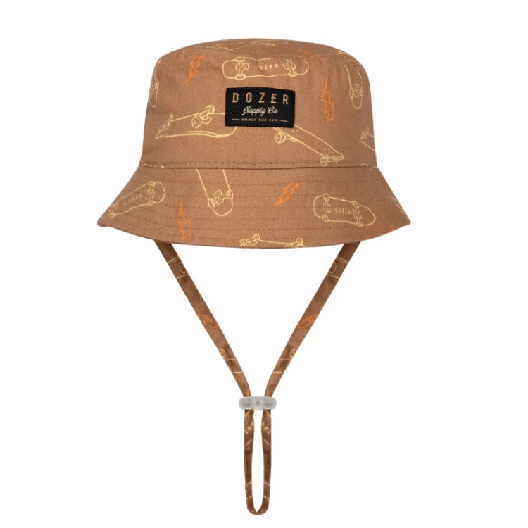 Bucket hats for weekend wear-Dozer Baby Boys Bucket Bowrall - Rust