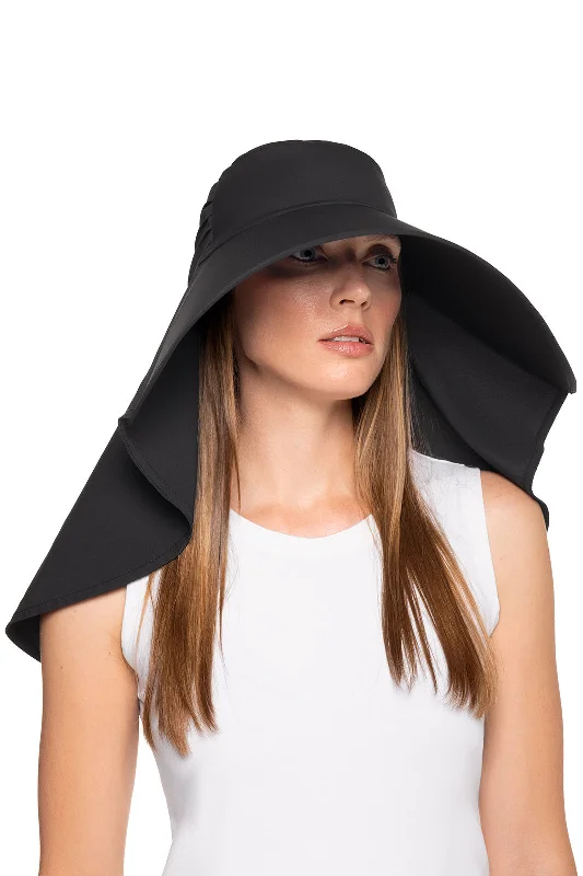 Beanies for sleek designs-Anastasia Elegant Full Coverage Hat | Black