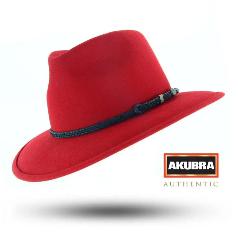 Beanies for keeping warm on vacation-Akubra Traveller - Rodeo Red