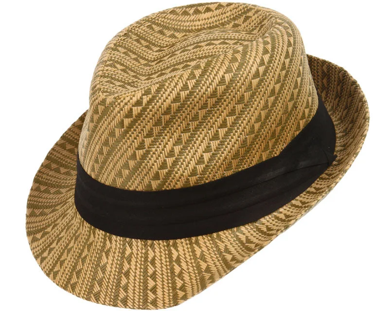 Fashionable headbands-Pacifica Tribal Straw Fedora