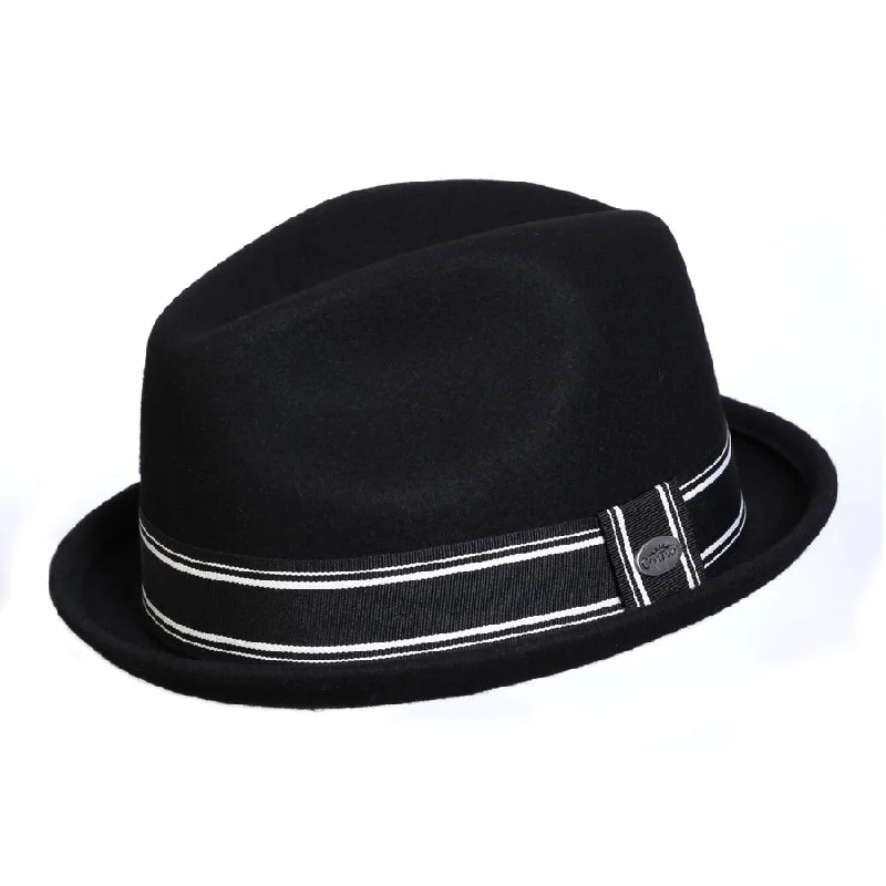 Stretchable headbands-Conner Street Car Stingy Brim Fedora Hat