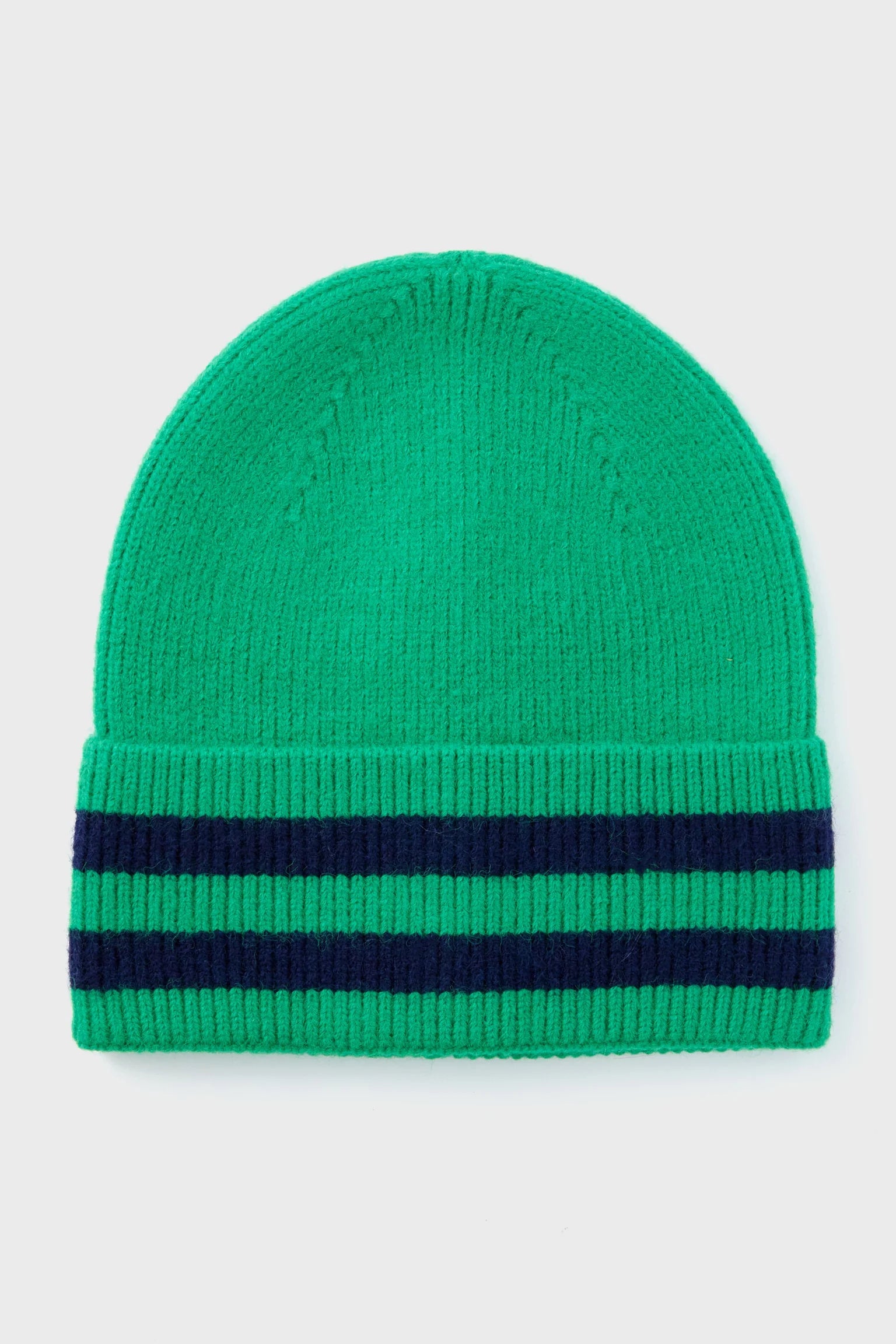 Beanies with fleece lining-Noah Solid Stripe Beanie in Green