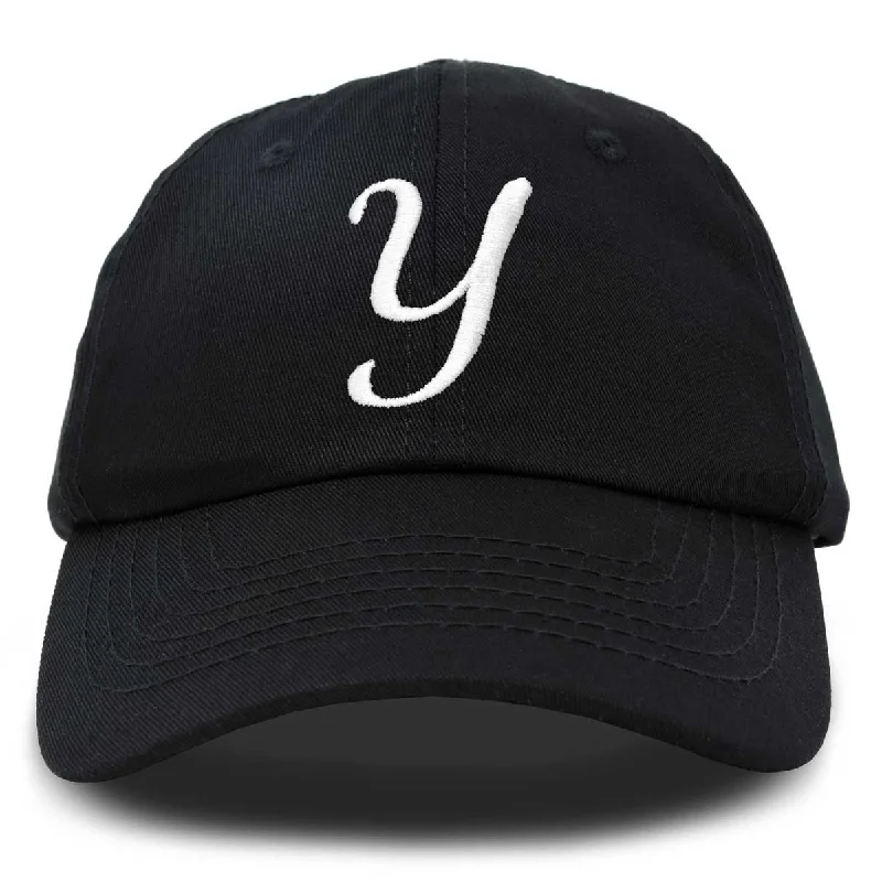 Headbands with no-show seams-Dalix Initial Letter Y Hat