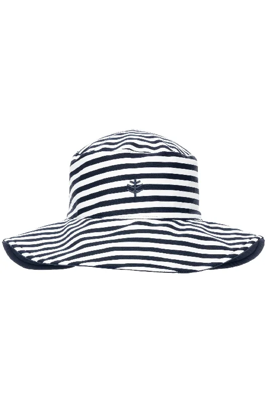 Beanies with street style looks-Ariel Reversible Pool Hat | White/Navy Stripe