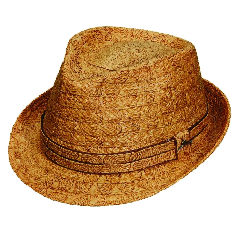 Beanies with a variety of designs-Tommy Bahama Burnt Raffia Fedora