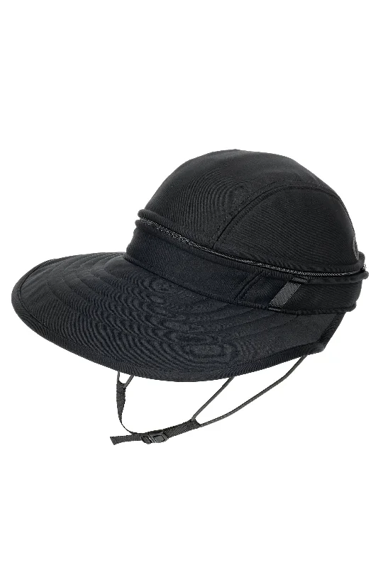 Beanies for trendy style essentials-Delray Convertible Swim Visor | Black