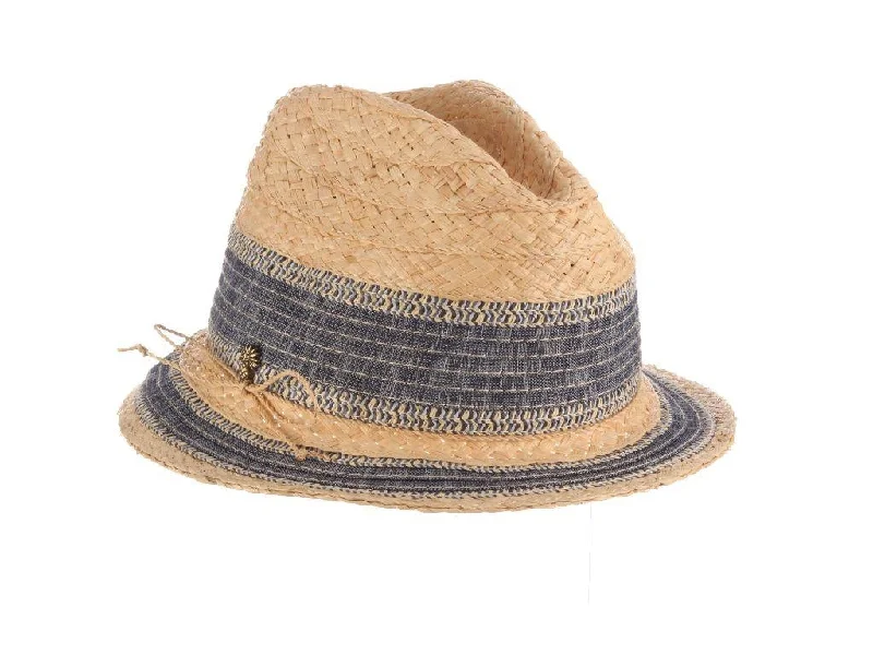 Beanies for winter travel fashion-Tommy Bahama Monte Carlo Raffia Fedora