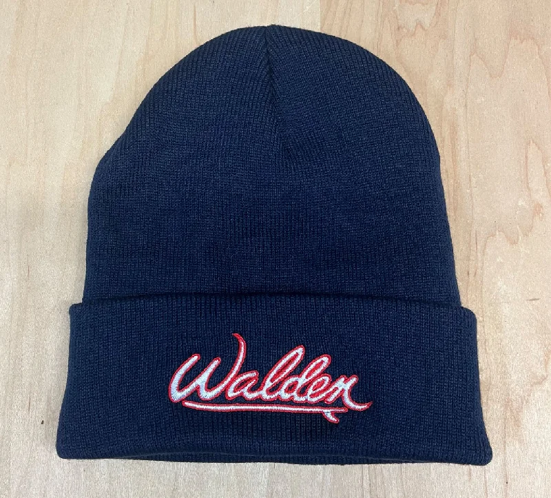 Beanies with adjustable fit-SALE Walden Scripted Beanie : navy