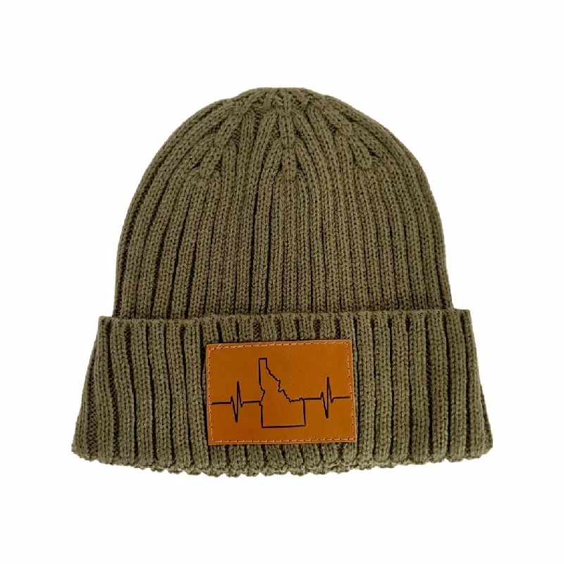 Beanies for stylish moments-Idaho Beanie | Ribbed Cuff | Olive