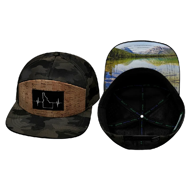 Headbands with adjustable bands-Idaho Hat | Flat Bill | Cork - Tan Camo