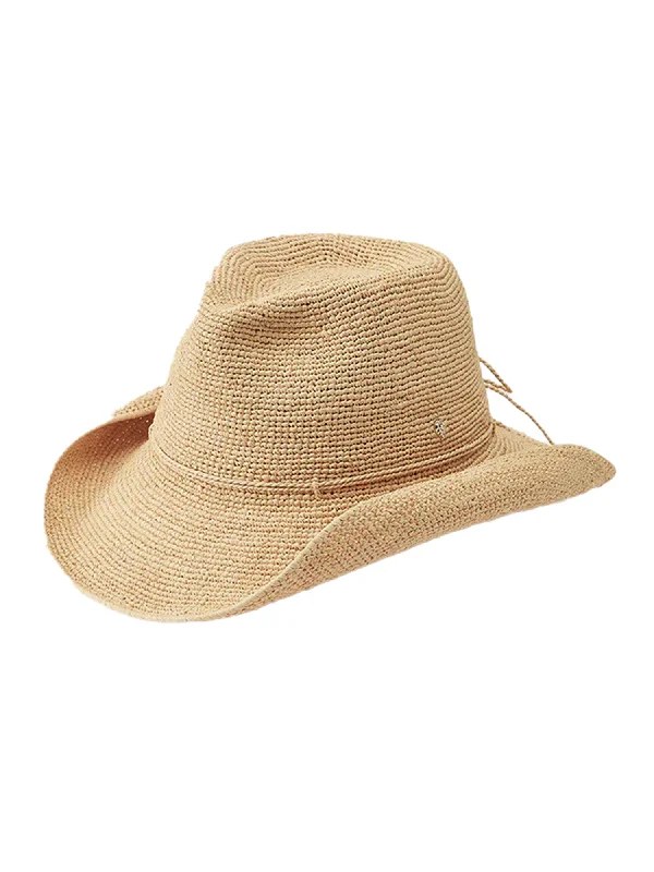 Beanies with stylish, cozy look-Belen Raffia Cowboy Hat