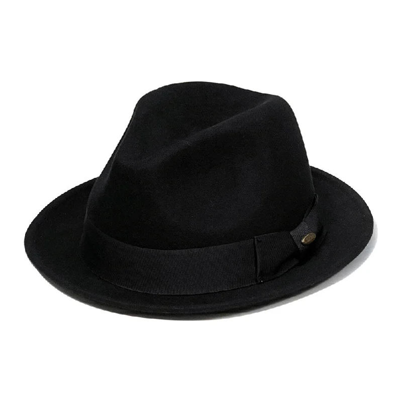 wool hats with pompom for women-  Saint Martin - Roma Wool Felt Fedora