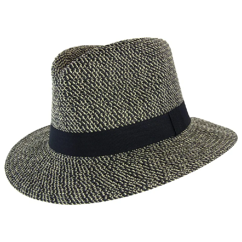 Beanies for warm, cozy days-Rigon Franky Braided Fedora - Black Combo