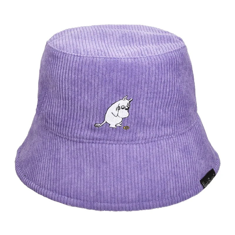 Bucket hats for fashion-forward travelers-Moomintroll Ankle Ring Bucket Hat Corduroy - Purple