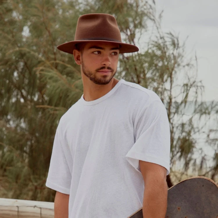 Headbands for weekend outfits-28 Eastern Ando Fedora - Chocolate