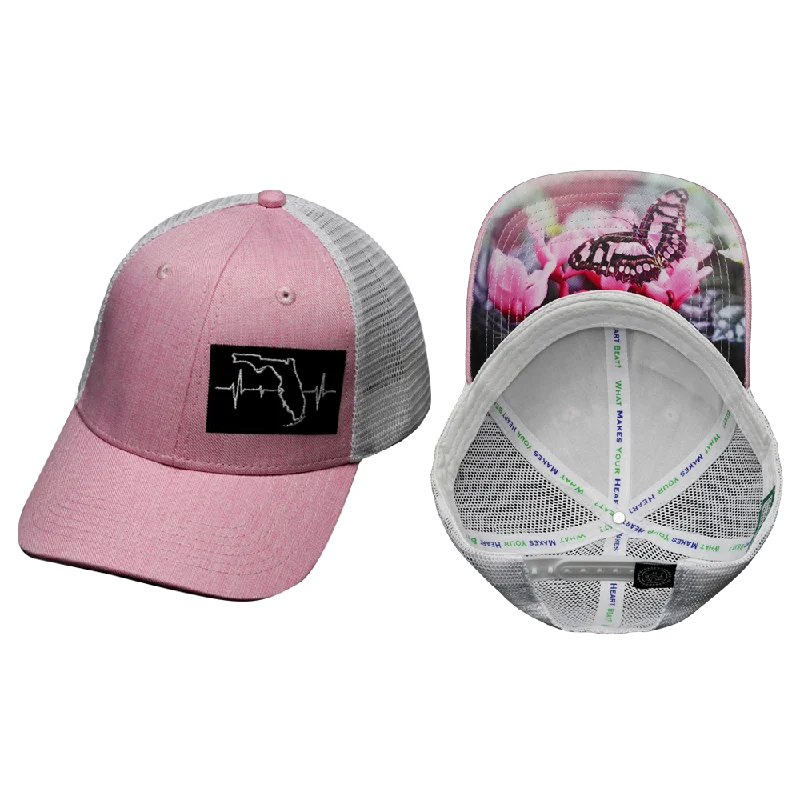 Beanies with winter-ready design-**YOUTH** Florida Hat | Low Profile | Pink - White