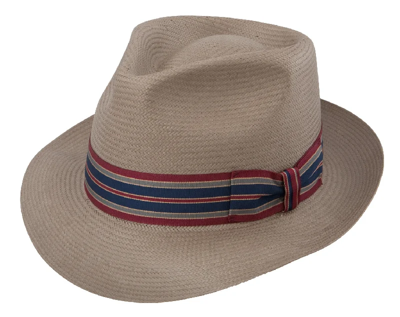 Beanies for skiing adventures-Stetson Rockport Shantung Straw Fedora