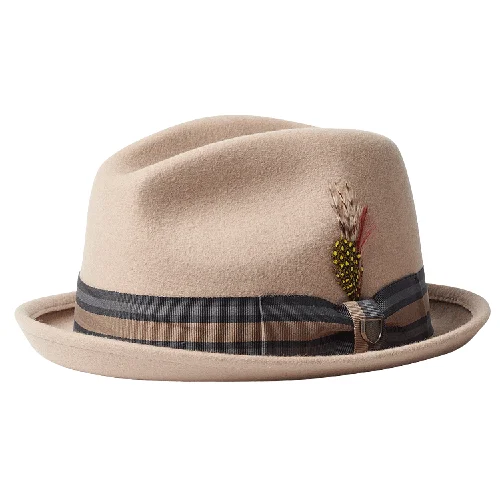 Beanies for trendy winter outings-Brixton Gain Fedora - Light Fawn