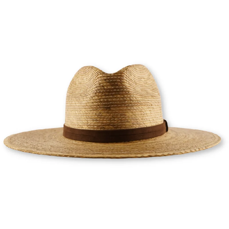 stylish outdoor sun hat with UV shield-South Beach Palm Wide Brim Sun Hat - Dark