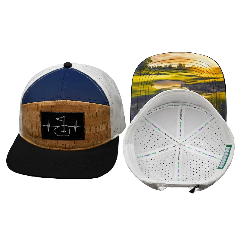 Lightweight headbands-Golf Hat | Flat Bill | Cork - Black - Navy - White