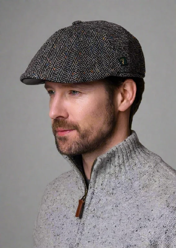 Beanies with trendy cold-weather fabric-Killarney Pub Cap | Grey Herringbone