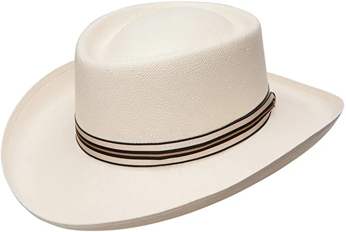 Beanies for all-weather wear-B Dobbs Kingston Gambler Shantung Straw Hat, Style# 1732