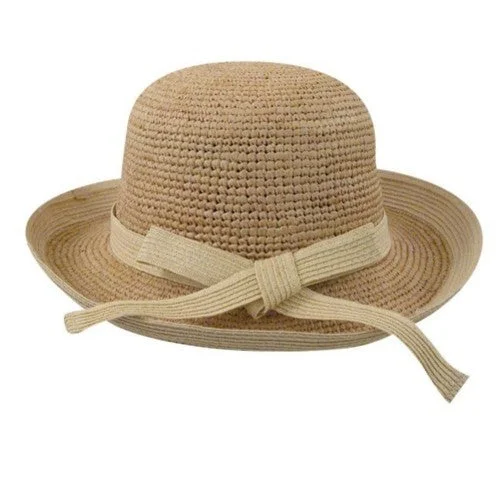 sun hat with wide brim for women-Pantropic Greensboro Straw Sun Hat