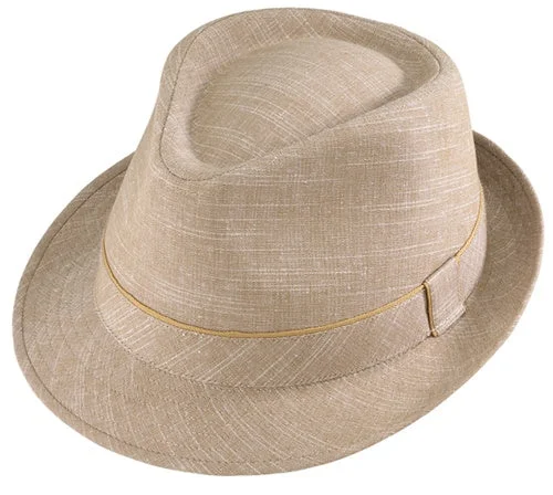 Headbands with modern designs-Henschel Linen/Cotton Fedora