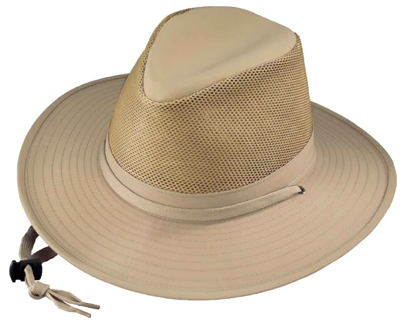 Beanies for festivals and concerts-B Henschel Unisex Aussie Crushable SOLAWEAR PATHFINDER Mesh Outback Hat, Style#5220