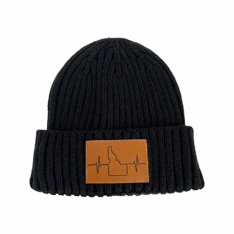 Beanies with streetwear vibes-Idaho Beanie | Ribbed Cuff | Black