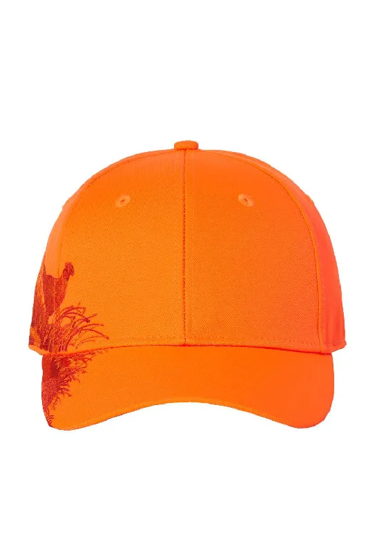 mens hats for sports-Dri Duck Mens Pheasant Adjustable Hat - Blaze Orange