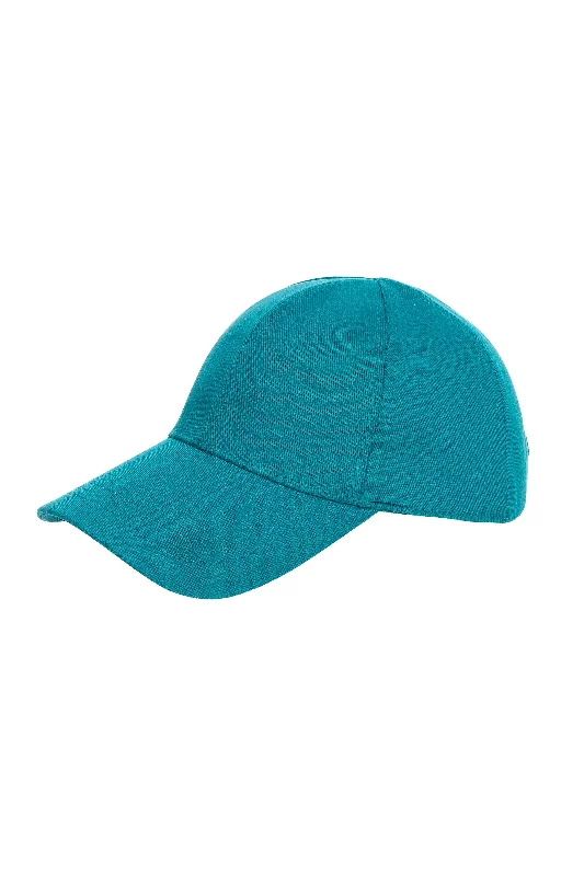 Beanies with cozy knitted fabrics-Unisex Zayne Cotton Ball Cap | Tahitian Teal