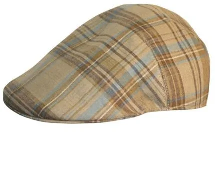 Beanies with earflaps-Conner Plaid Drivers Cap