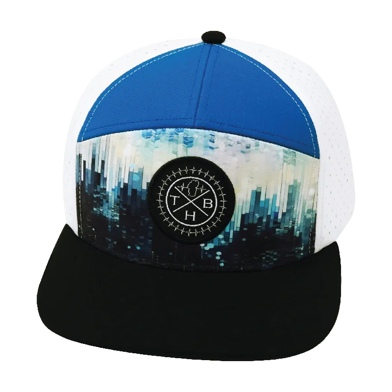 Beanies for nature exploration-**YOUTH** Color Vibes Hat | Flat Bill | City Drip - Black - Blue - White