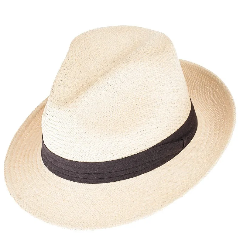 Headbands for keeping hair in place-Melbourne Hats Summer Trilby Panama - Natural