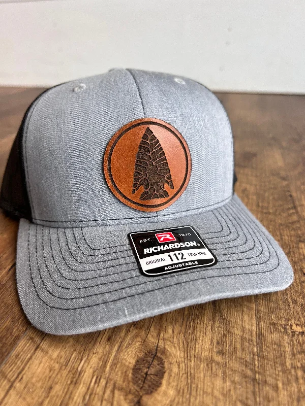 Beanies for perfect layering styles-Christmas gift for dad Arrowhead Hat | Artifact Collectors | Richardson 112 Leather Patch Trucker | Great Dad Gift | Richardson 112