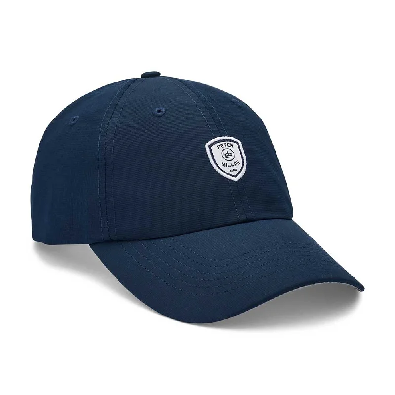 Beanies for skiing and snowboarding-Peter Millar Crown Crest Performance Hat - Navy