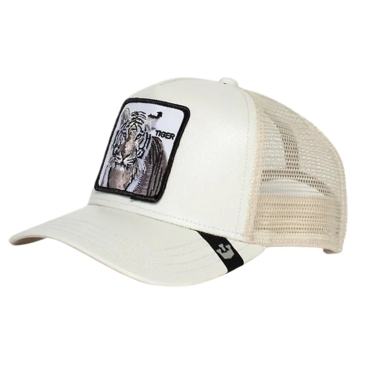 Beanies for trendy chic styles-Goorin Brothers The White Tiger Trucker - White