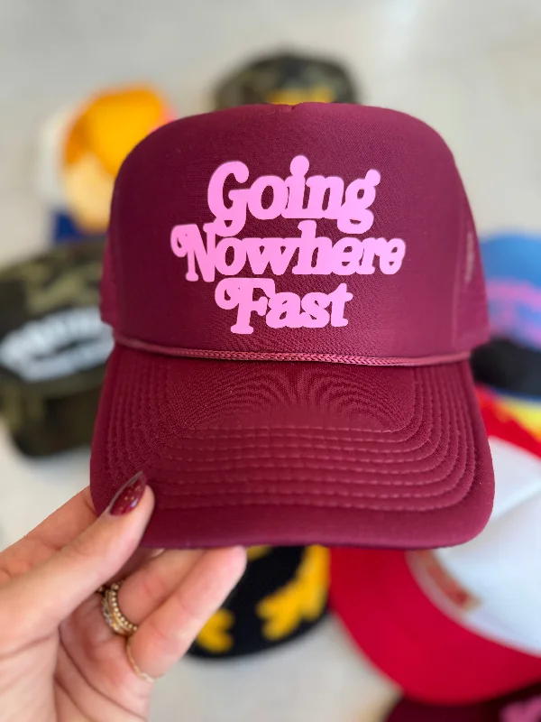 Beanies for streetwear-Going Nowhere Fast Trucker Hat