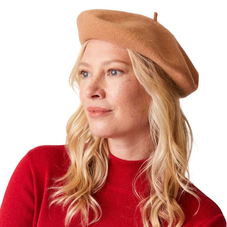 classic wool hats-  Parkhurst Basque Wool Beret - Tea Leaf