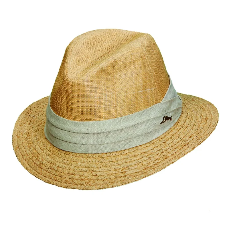 Beanies with festive designs-Tommy Bahama Matte Raffia Safari Hat