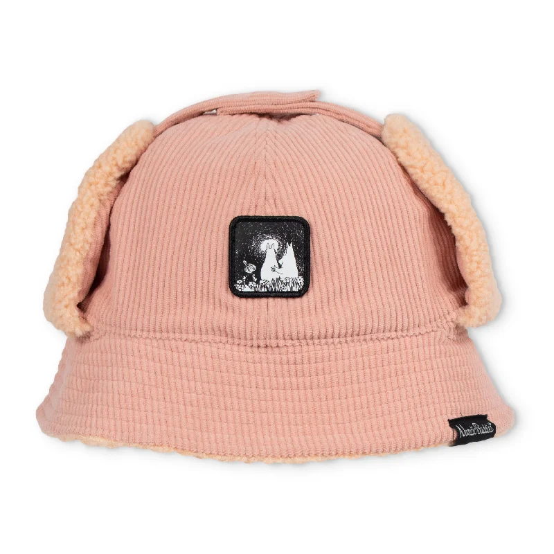 Bucket hats for weekend outings-Moomins Love Winter Bucket Hat Adult - Pink