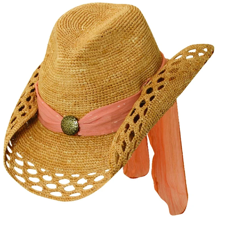 sun hat for fishing and boating-Callanan Crocheted Western Sun Hat