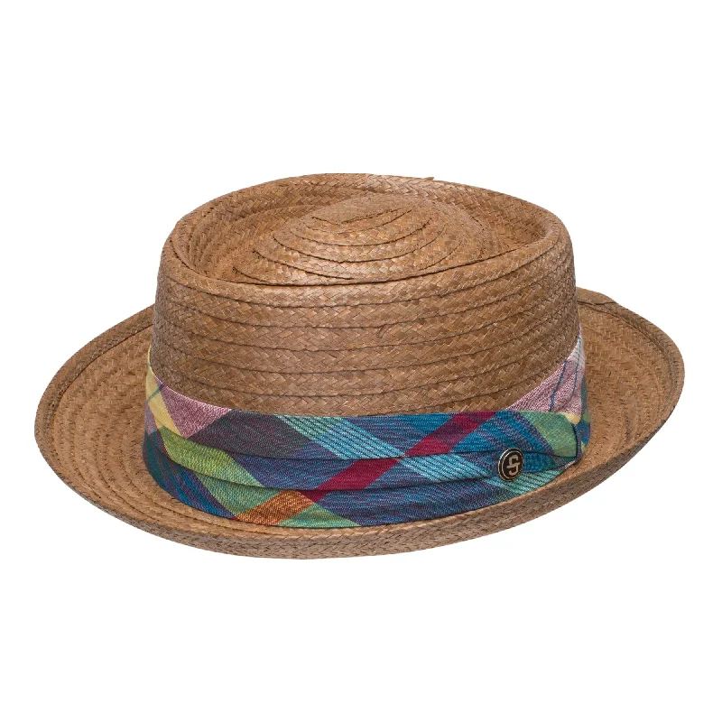 Beanies for perfect outdoor adventure gear-Stetson Madrigal Coconut Straw Porkpie Hat