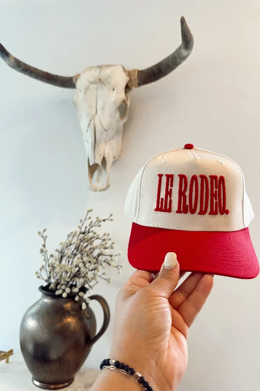 Beanies for outdoor workouts-KENZKUSTOMZ - LE RODEO. Vintage Trucker Hat - Red